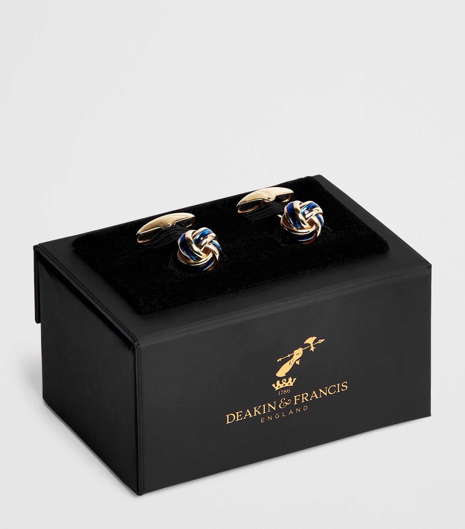 Deakin & Francis White Gold Knot Cufflinks