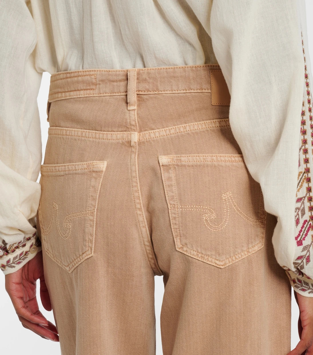 AG Jeans - Saige cropped wide-leg jeans