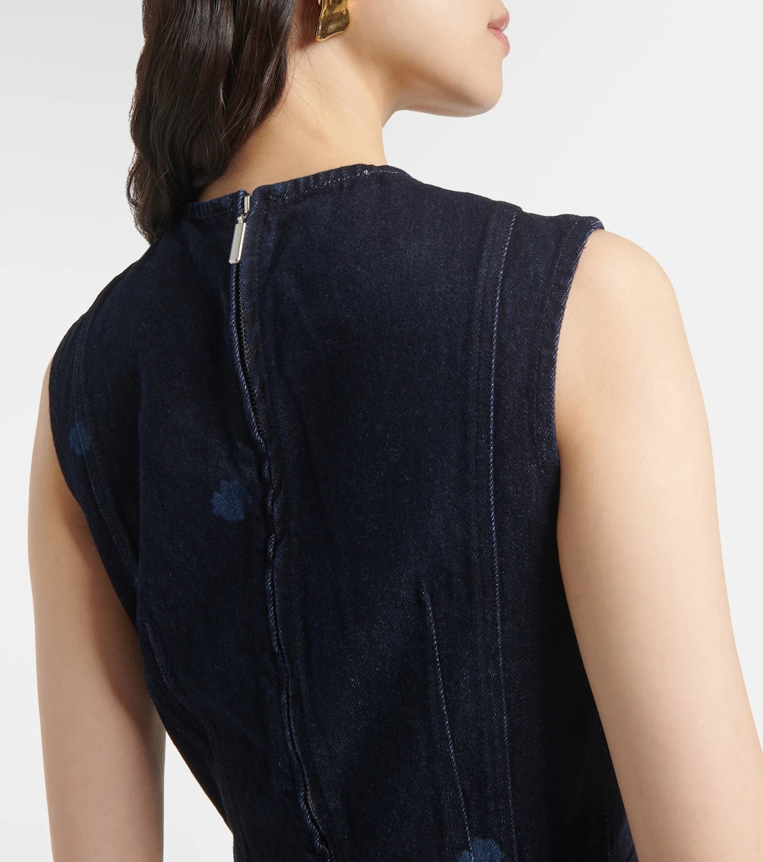 Erdem - Floral denim midi dress