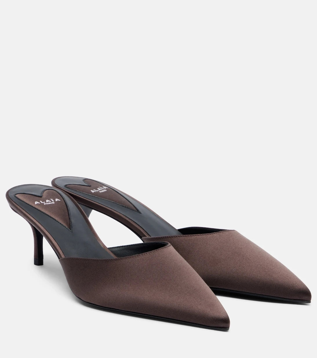Alaïa - Le Coeur satin mules