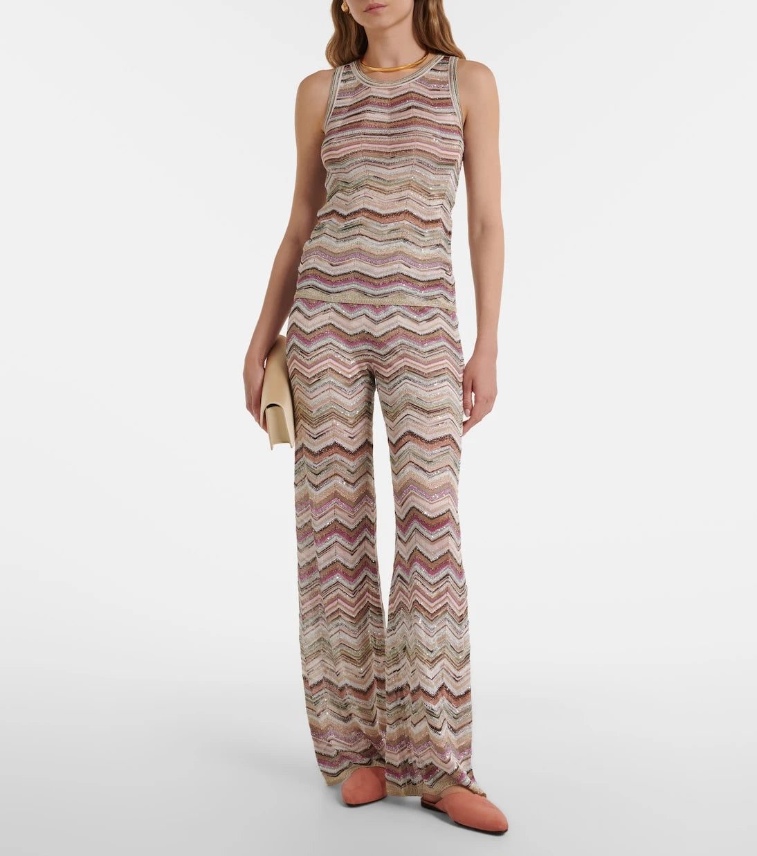 Missoni - Zigzag lamé wide-leg pants