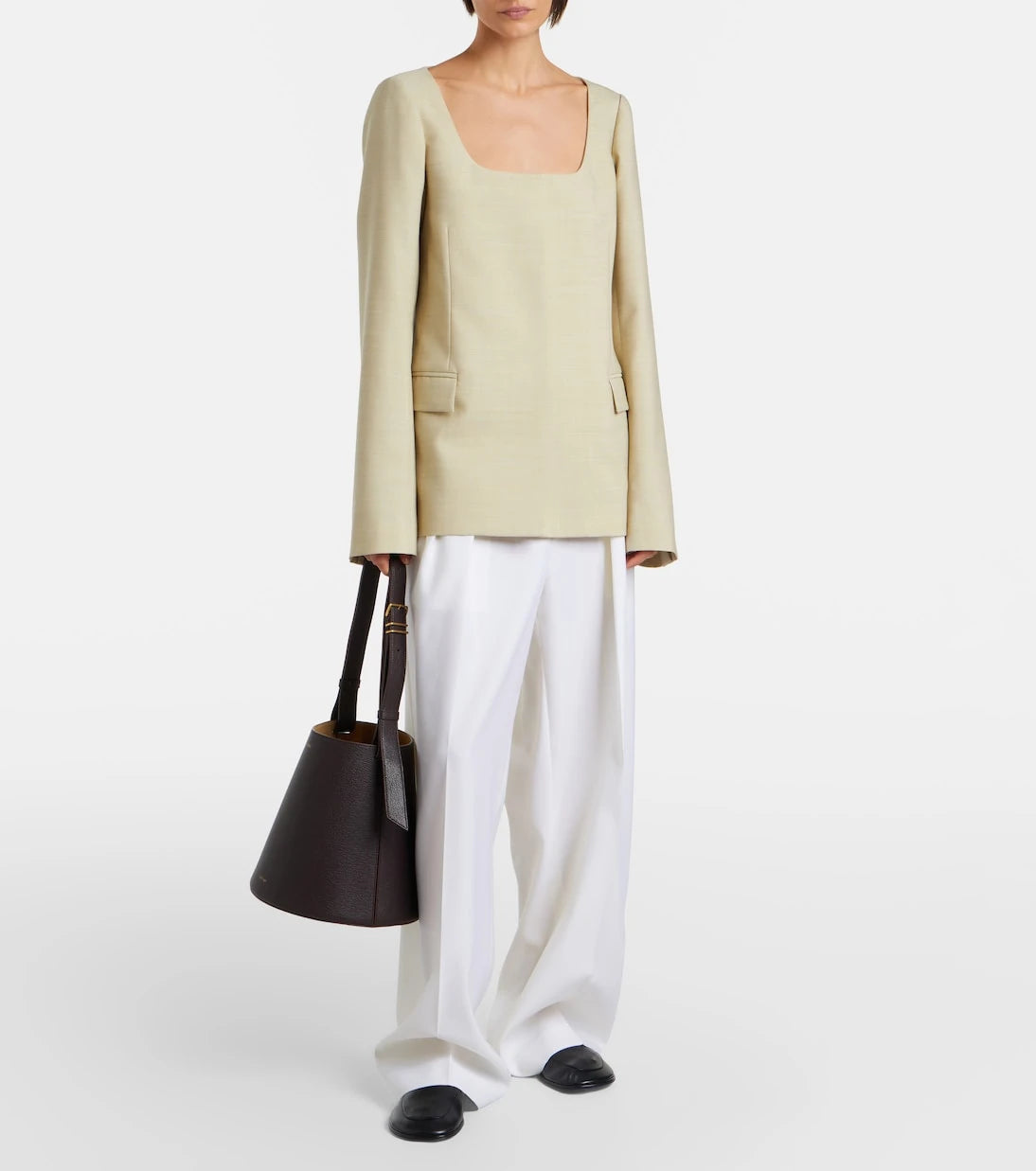Calvin Klein Collection - Orbita Small leather bucket bag