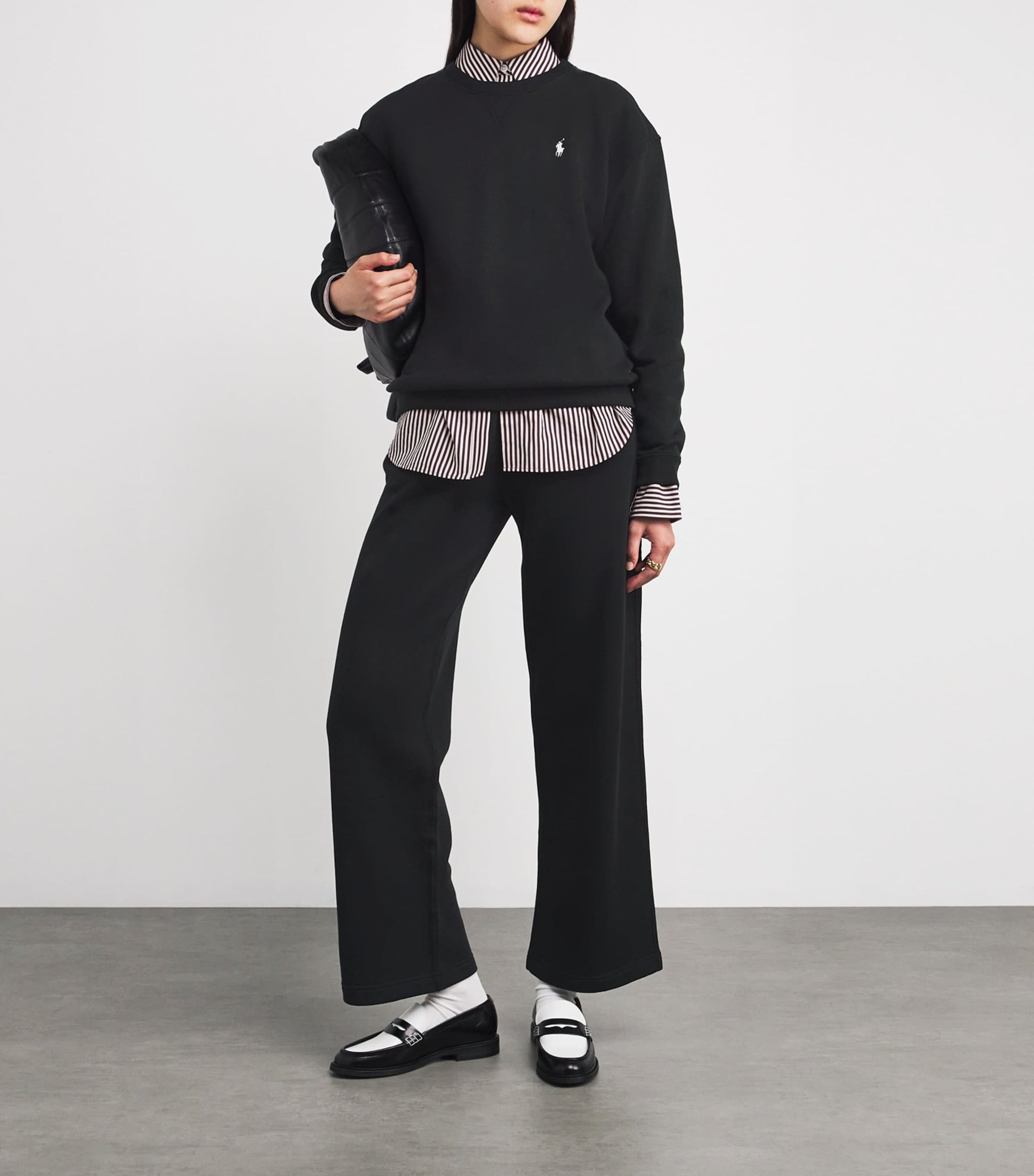 Fleece Polo Pony Sweatshirt POLO BLACK