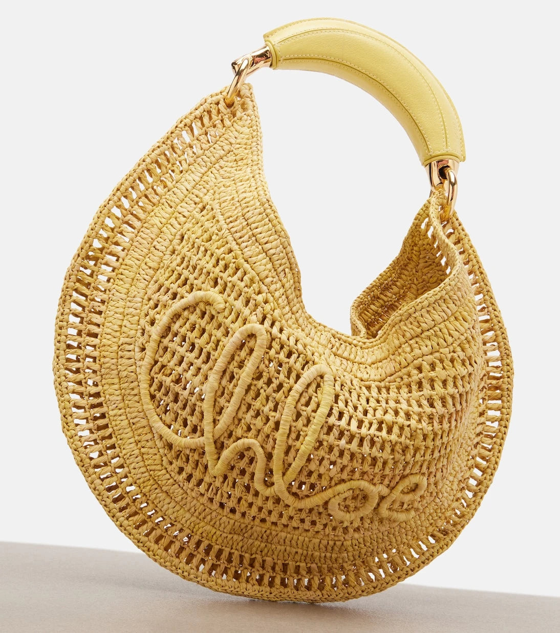 Chloé - Summer Banana raffia shoulder bag