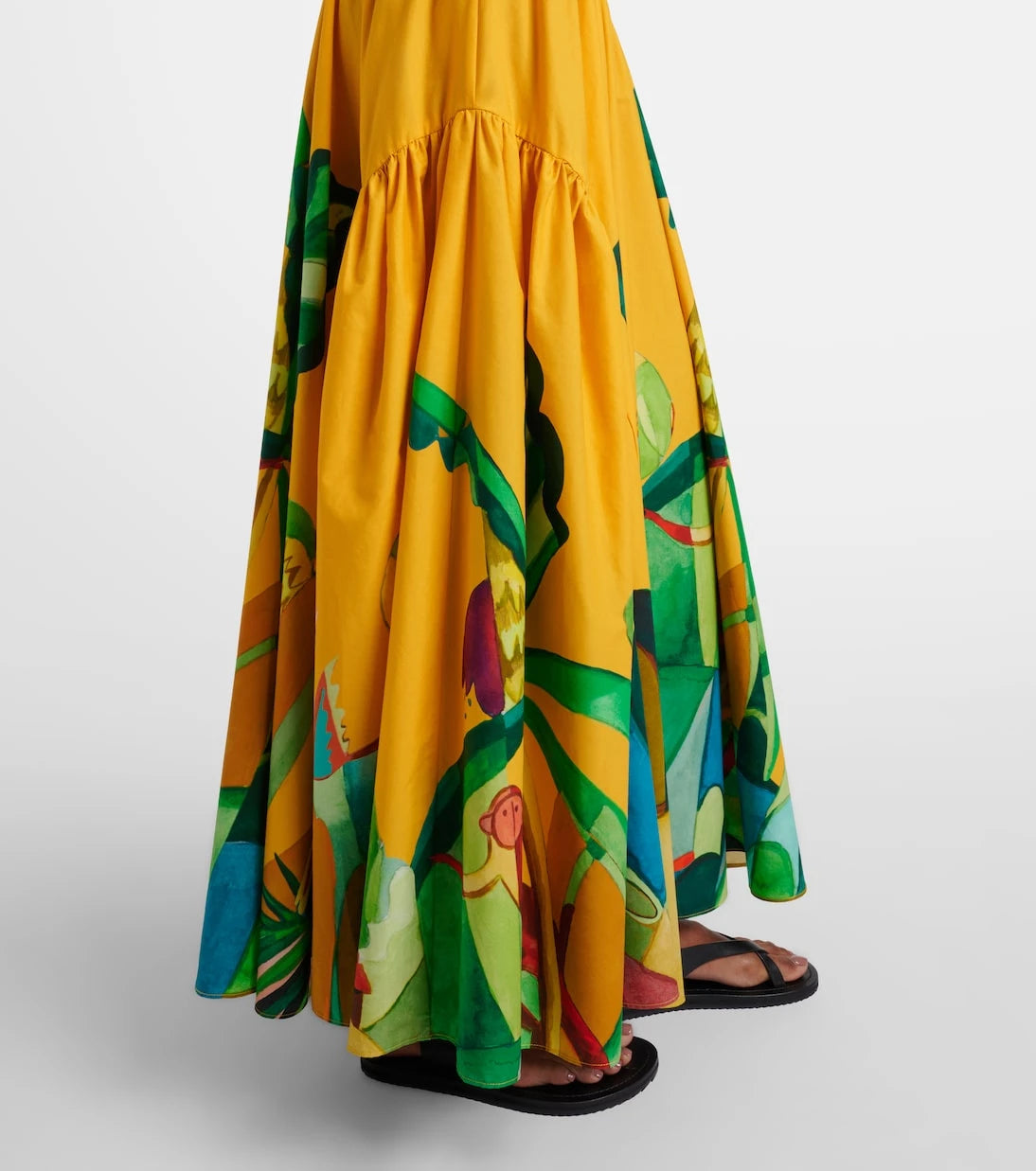 Alémais - Mokshini printed cotton poplin maxi skirt