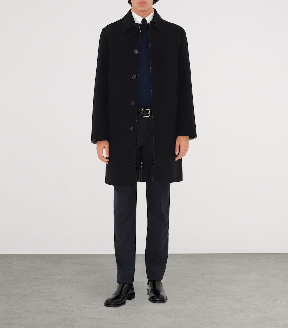 Burberry Wool Mid-Length Car Coat