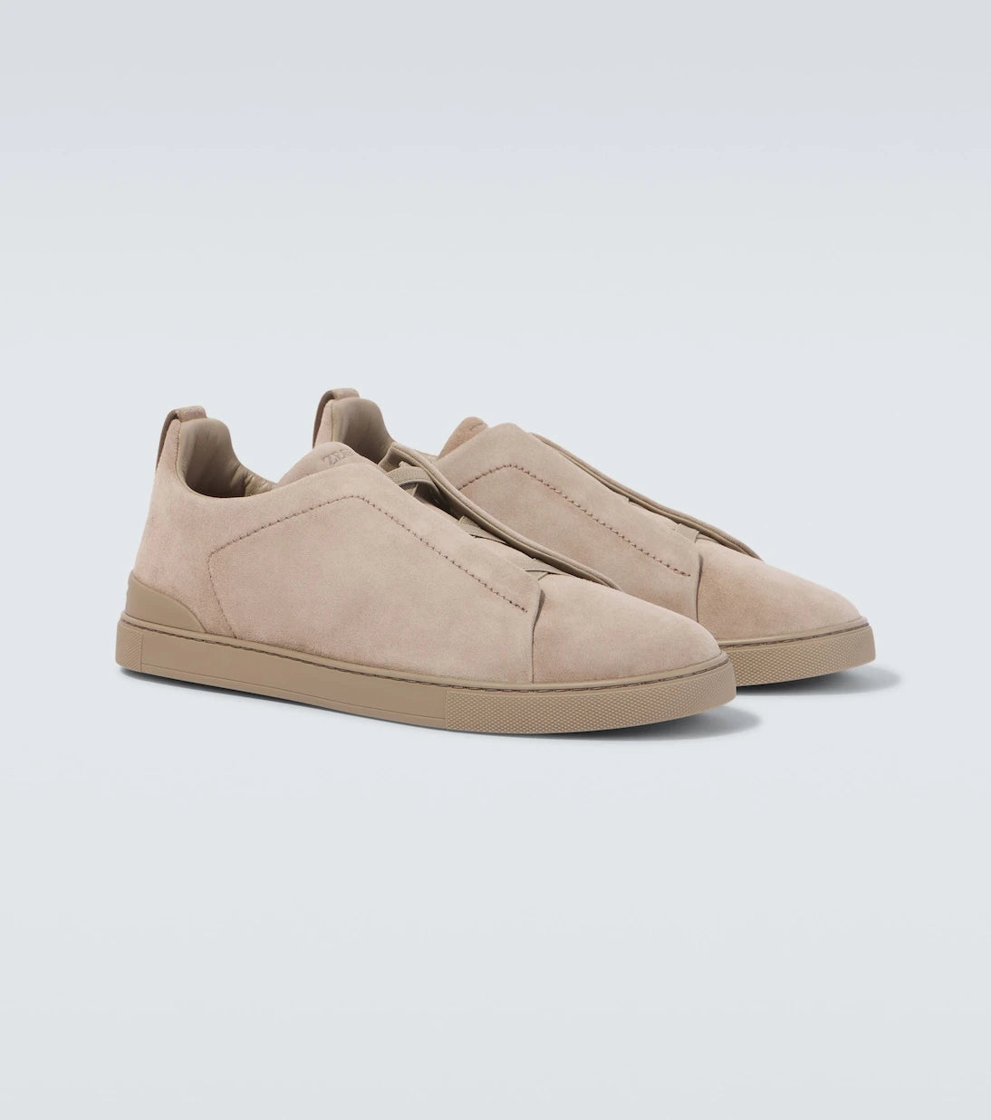 Zegna - Triple Stitch suede slip-on sneakers