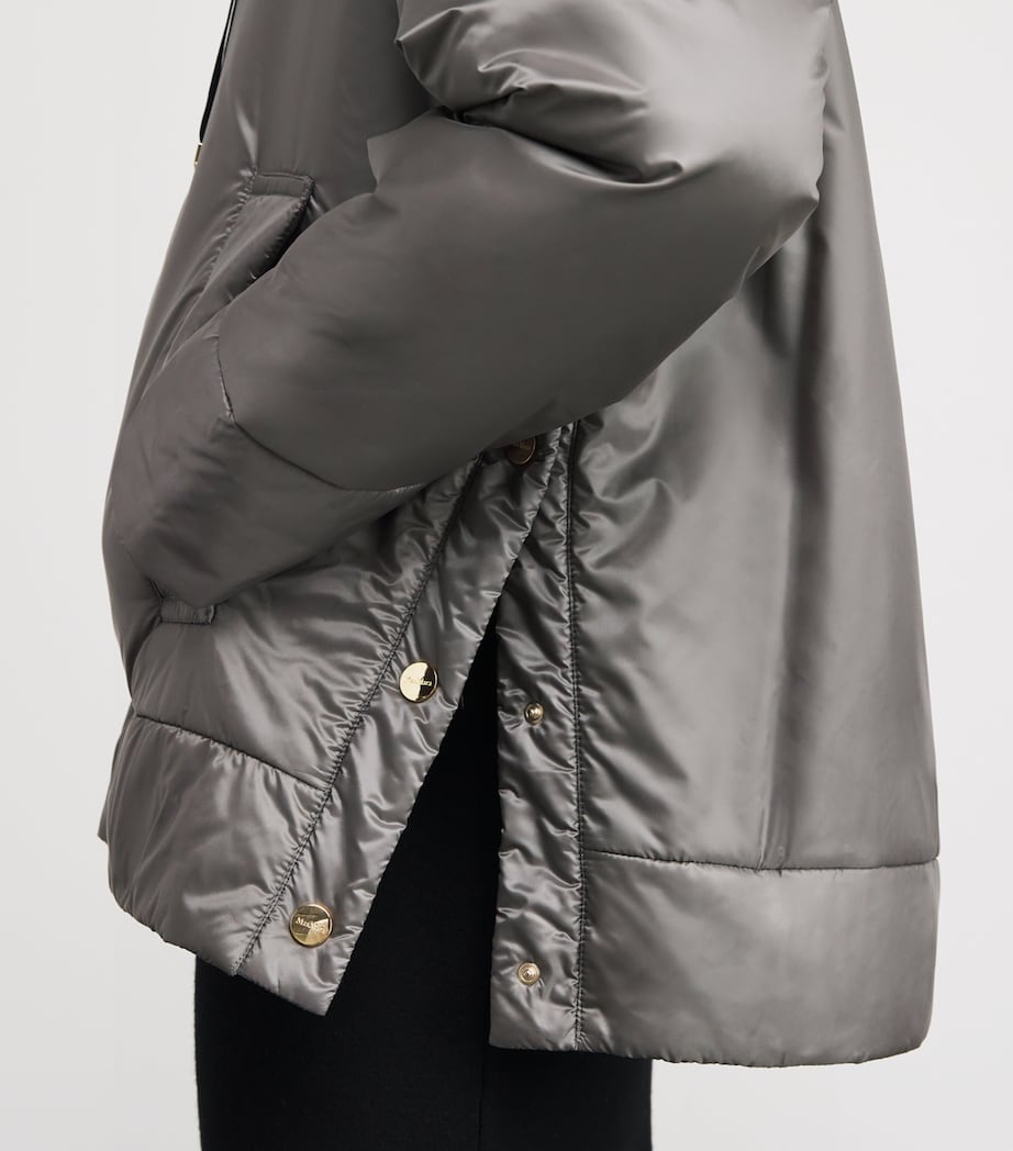Max Mara Grey The Cube Hooded Puffer Jacket