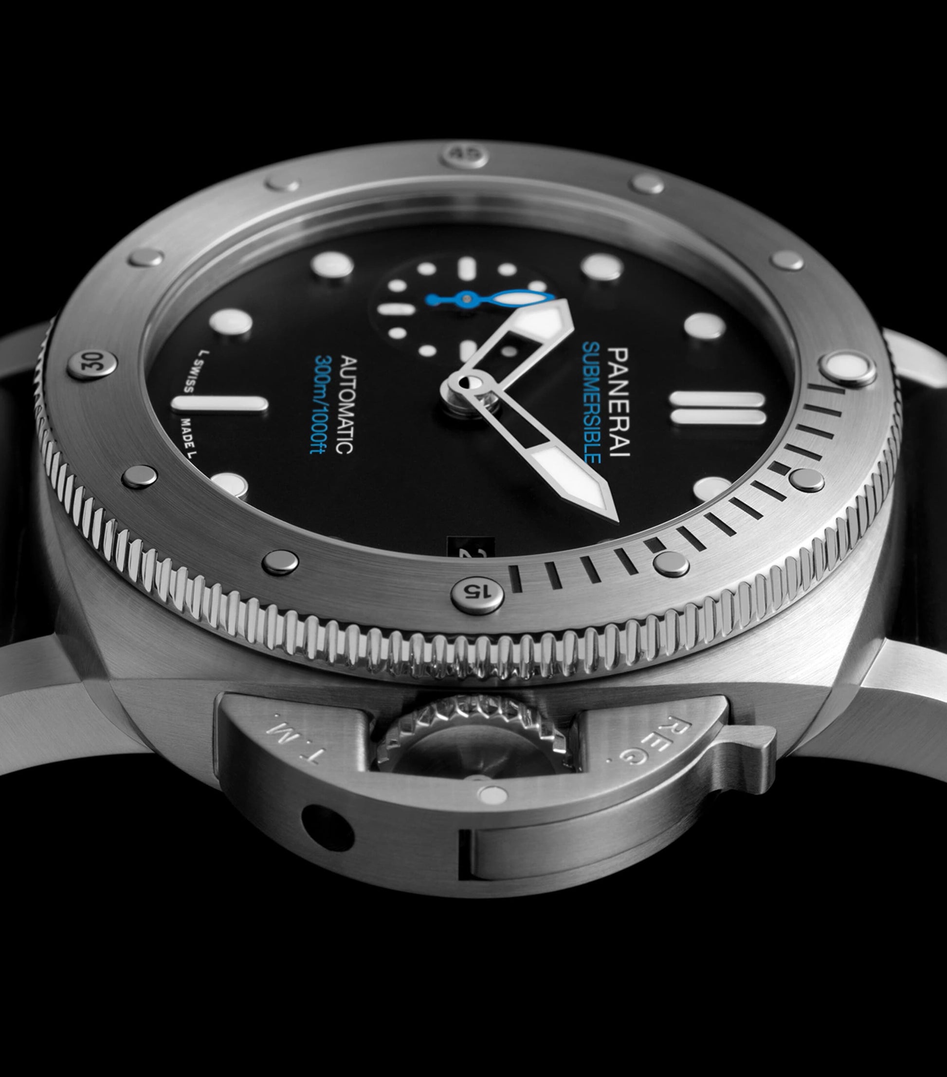 Stainless Steel and Rubber Submersible Watch 42mm