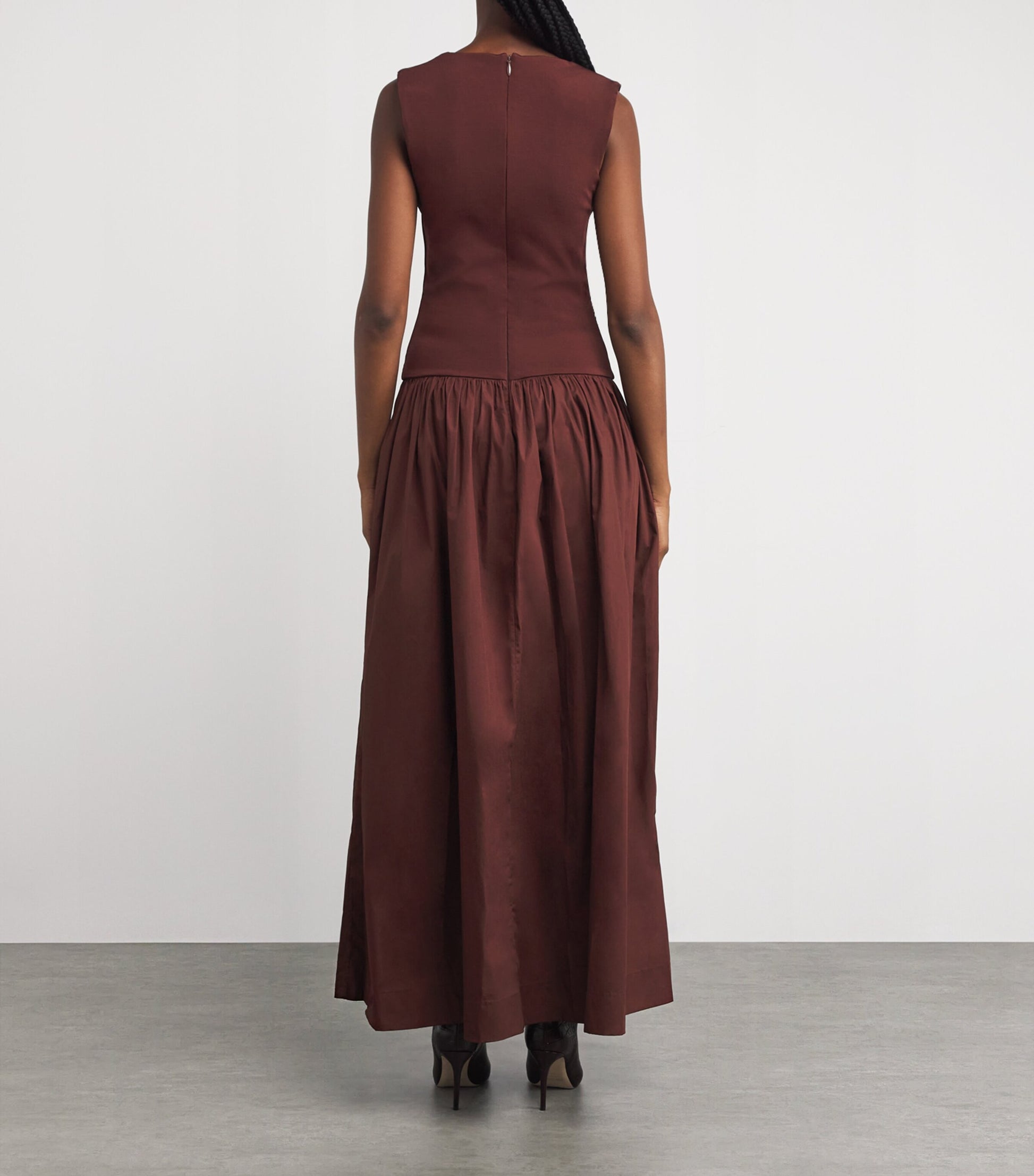 Cotton Knit Midi Dress