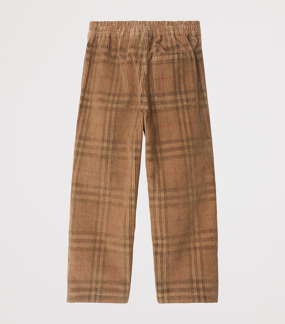 Burberry Kids Corduroy Check Trousers (3-12 Years)