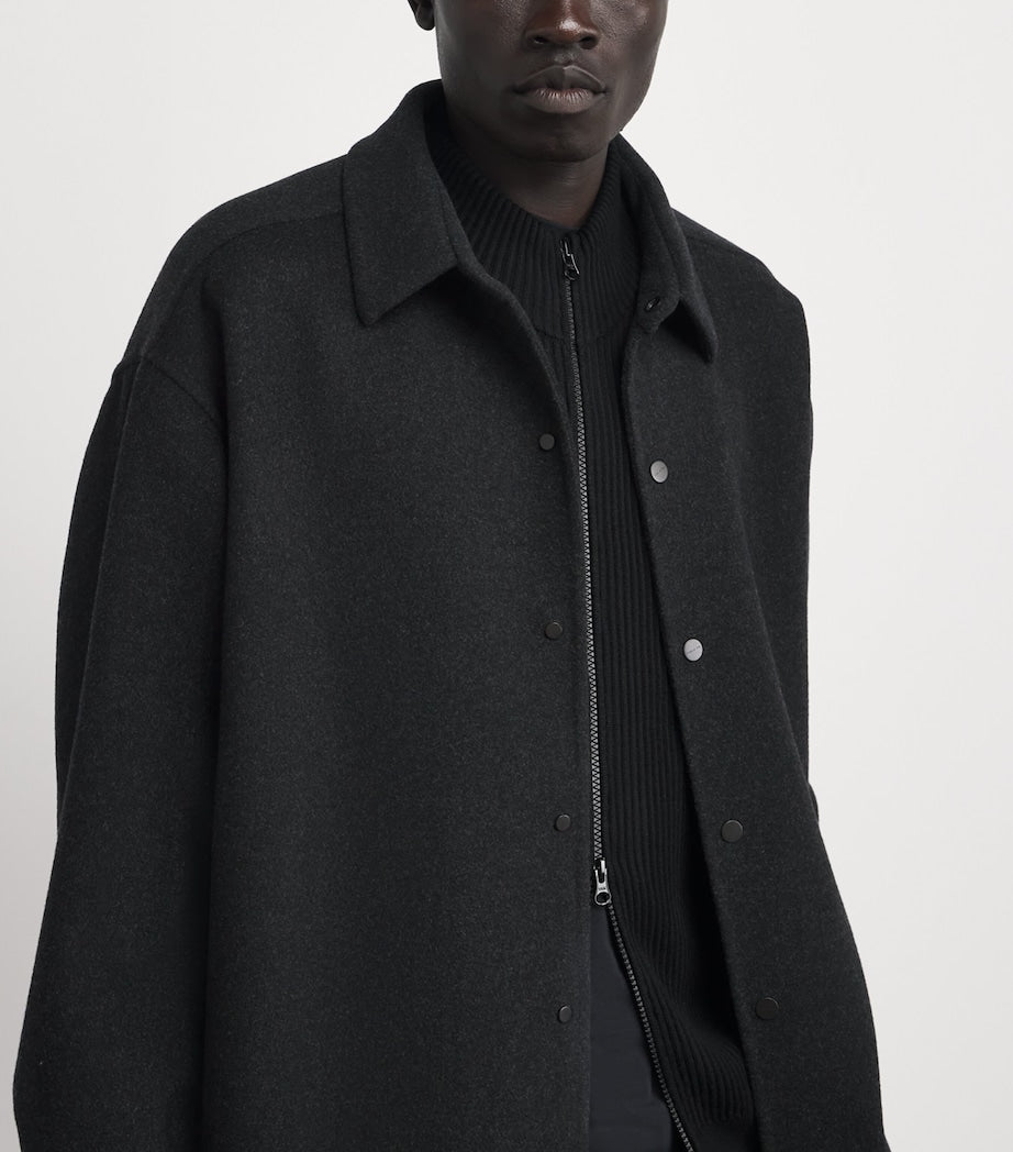 Fear Of God Black Virgin Wool-Cashmere Overshirt