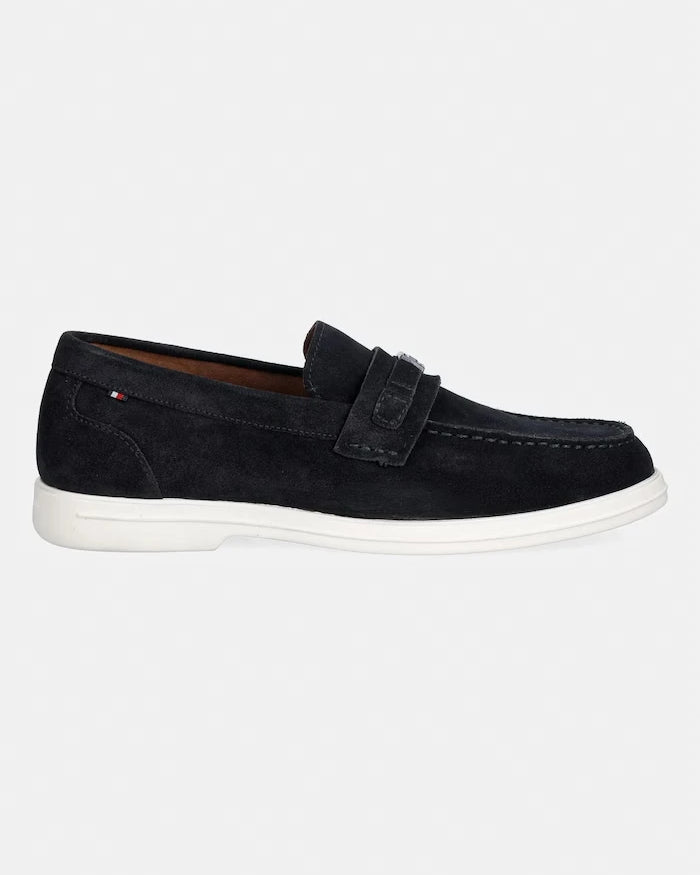 Tommy Hilfiger Erkek Süet Mokasen LIGHT SUEDE FLAG HARDWARE LOAFER
