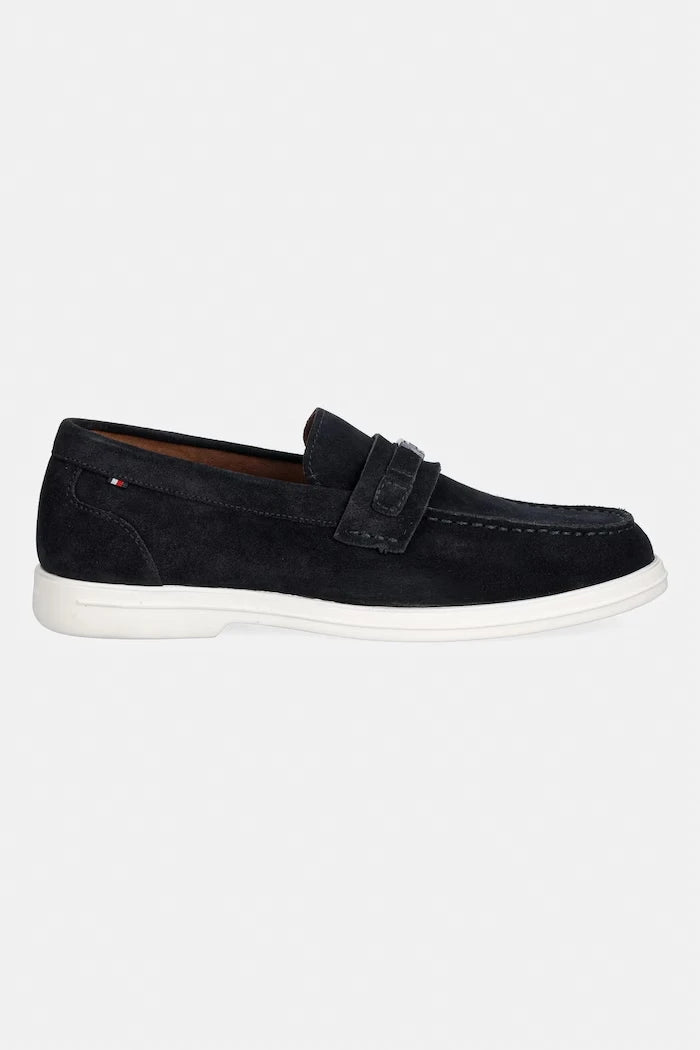 Tommy Hilfiger Erkek Süet Mokasen LIGHT SUEDE FLAG HARDWARE LOAFER