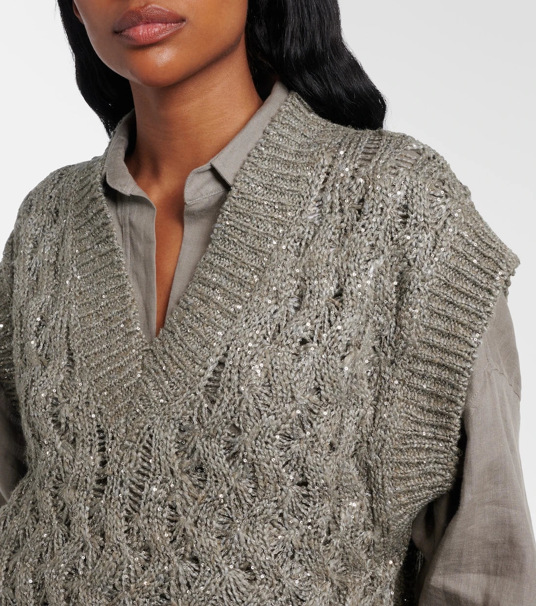 Brunello Cucinelli - Sequined sweater vest