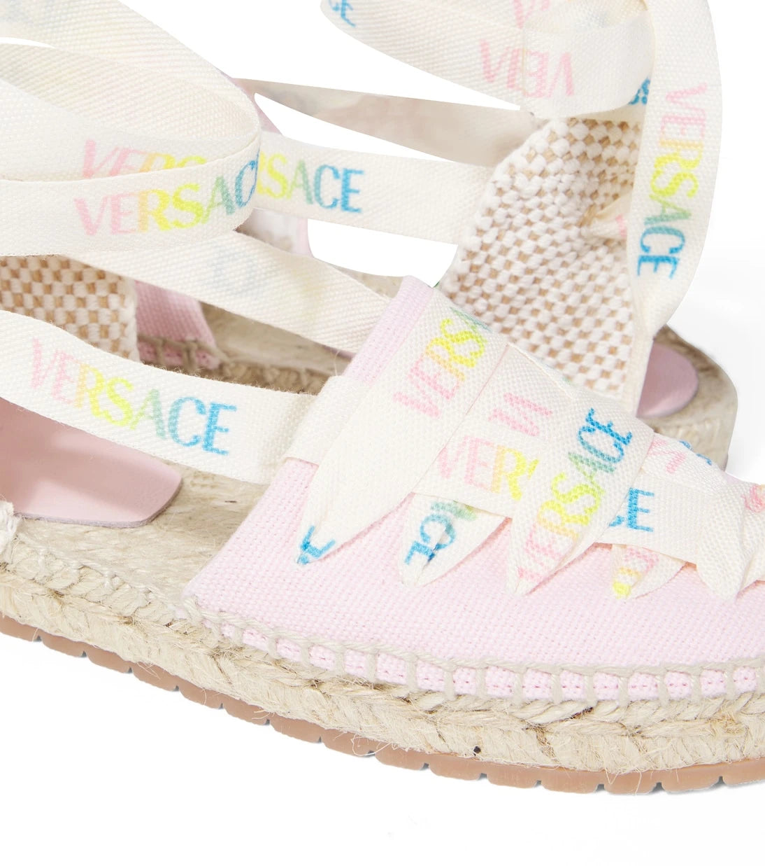 Versace Kids - Logo canvas espadrilles