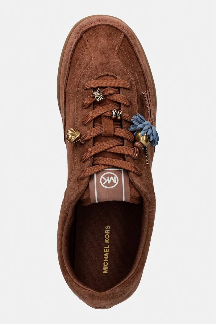 Велурени маратонки MICHAEL Michael Kors Nolan Lace Up