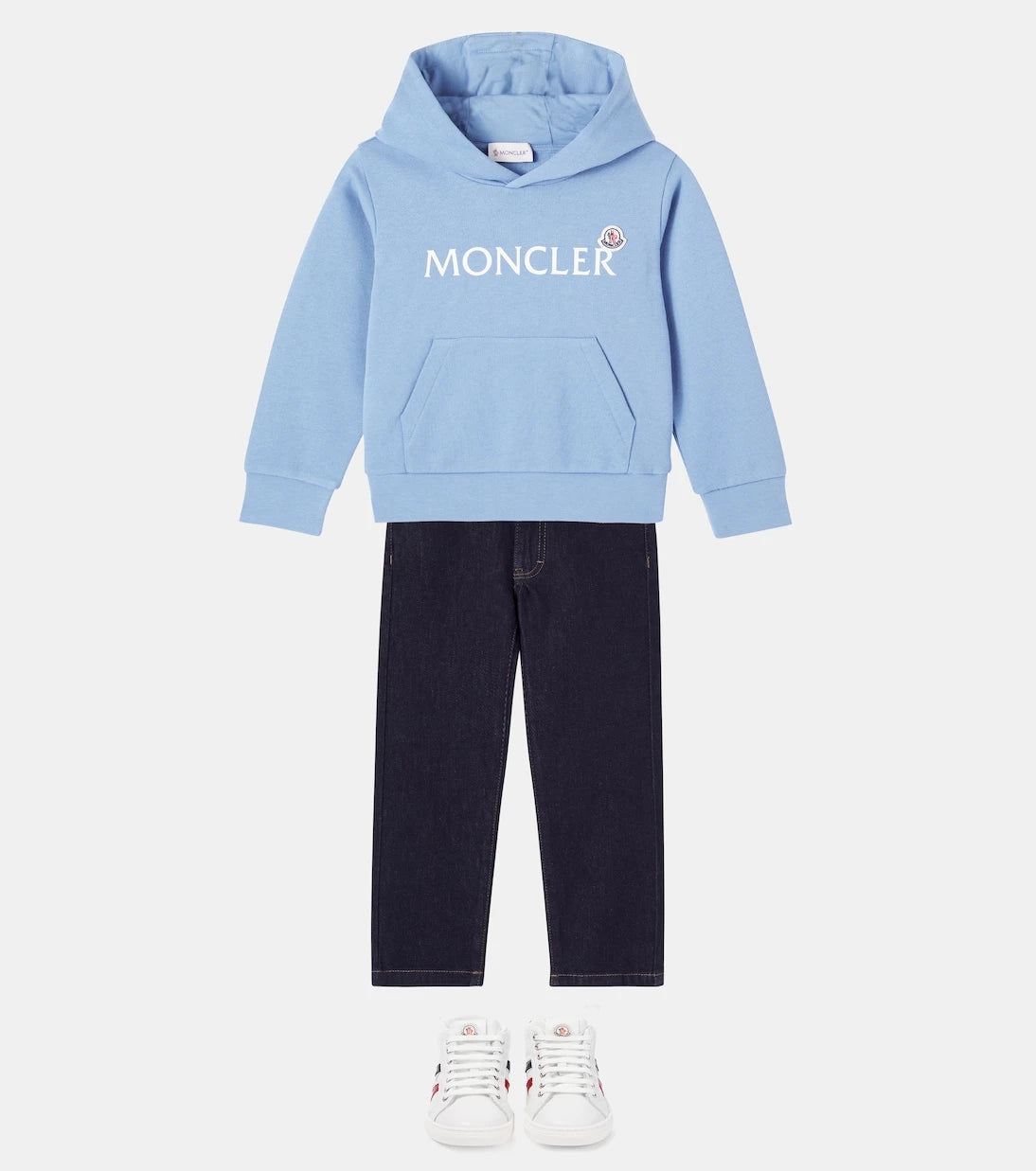 Moncler Enfant - Logo cotton jersey hoodie