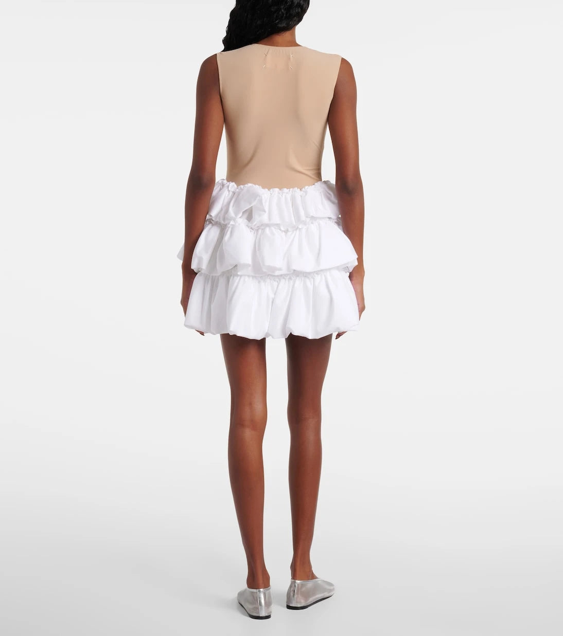 Noir Kei Ninomiya - Tiered cotton miniskirt
