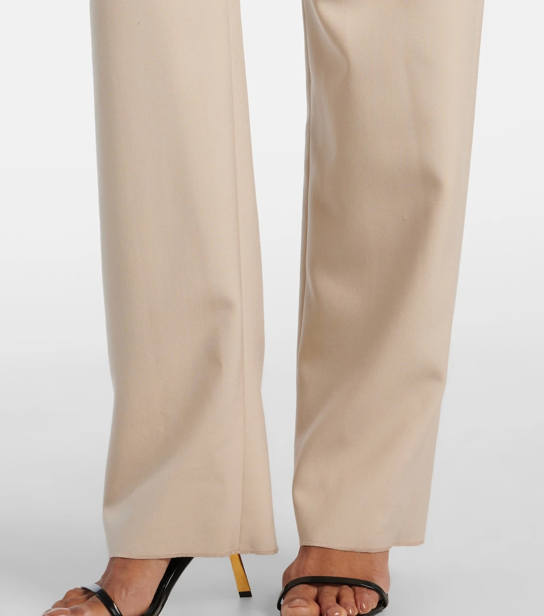 Saint Laurent - Pleated wool wide-leg pants