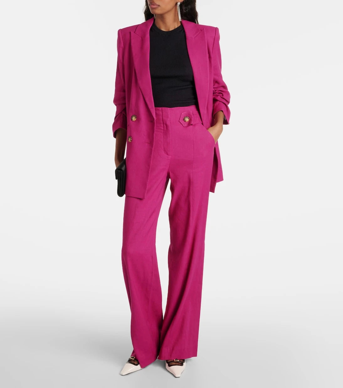 Veronica Beard - Sunny linen-blend twill flared pants