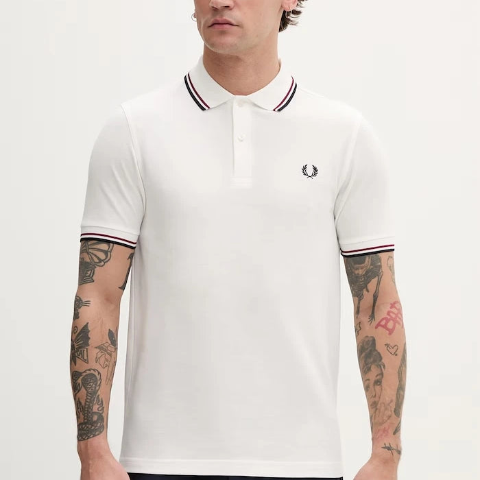 Памучна тениска с яка Fred Perry Twin Tipped Shirt