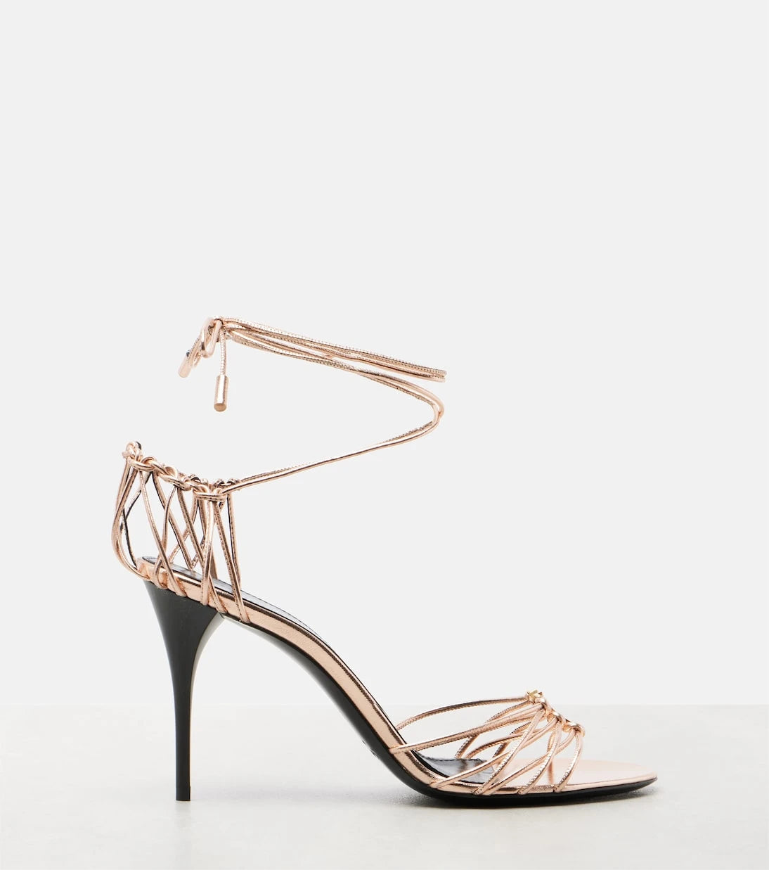 Saint Laurent - Babylone 90 metallic leather sandals