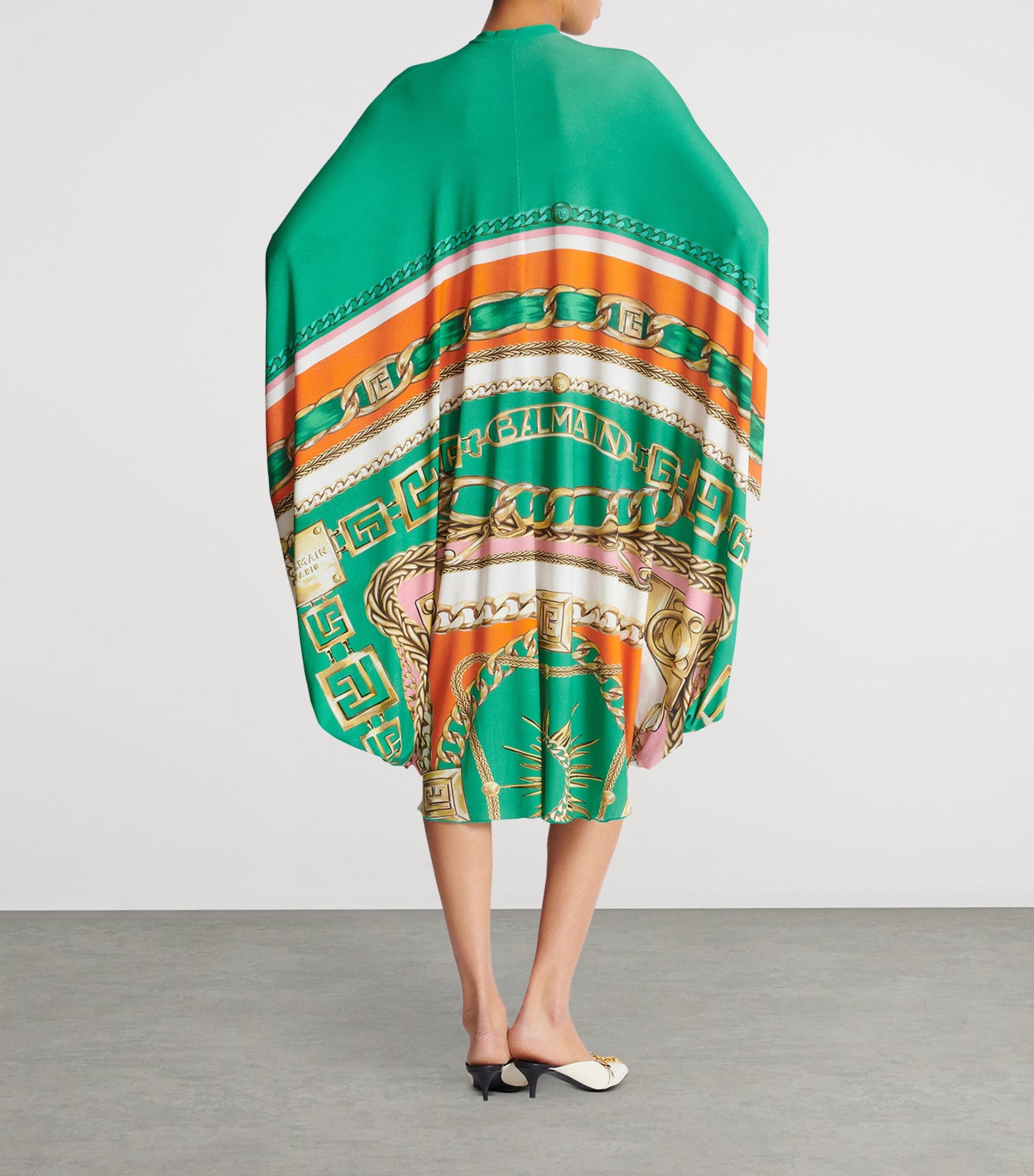 Multi Printed Kaftan Midi Dress