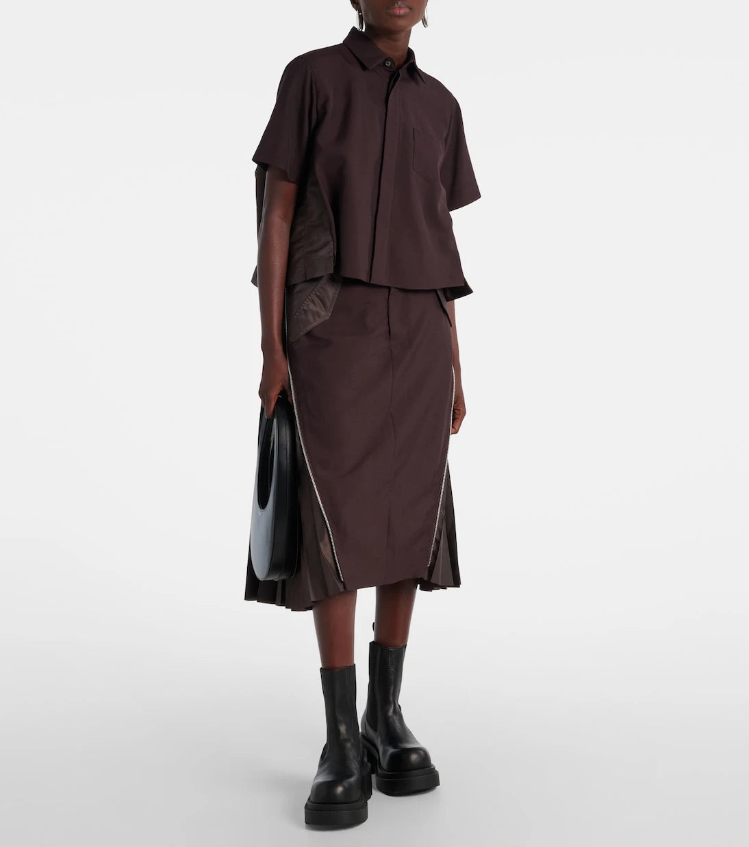 Sacai - Cropped shirt