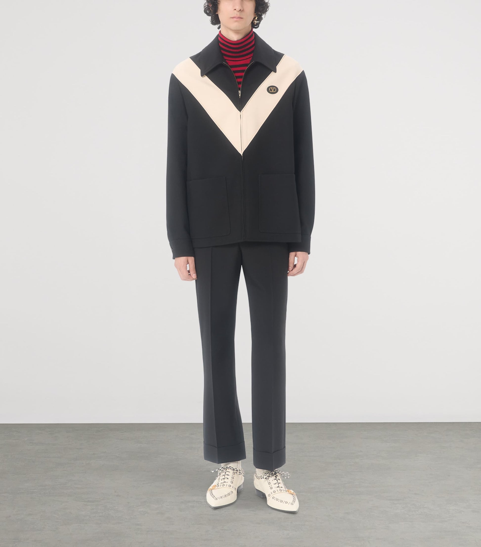 Virgin Wool Flared Trousers