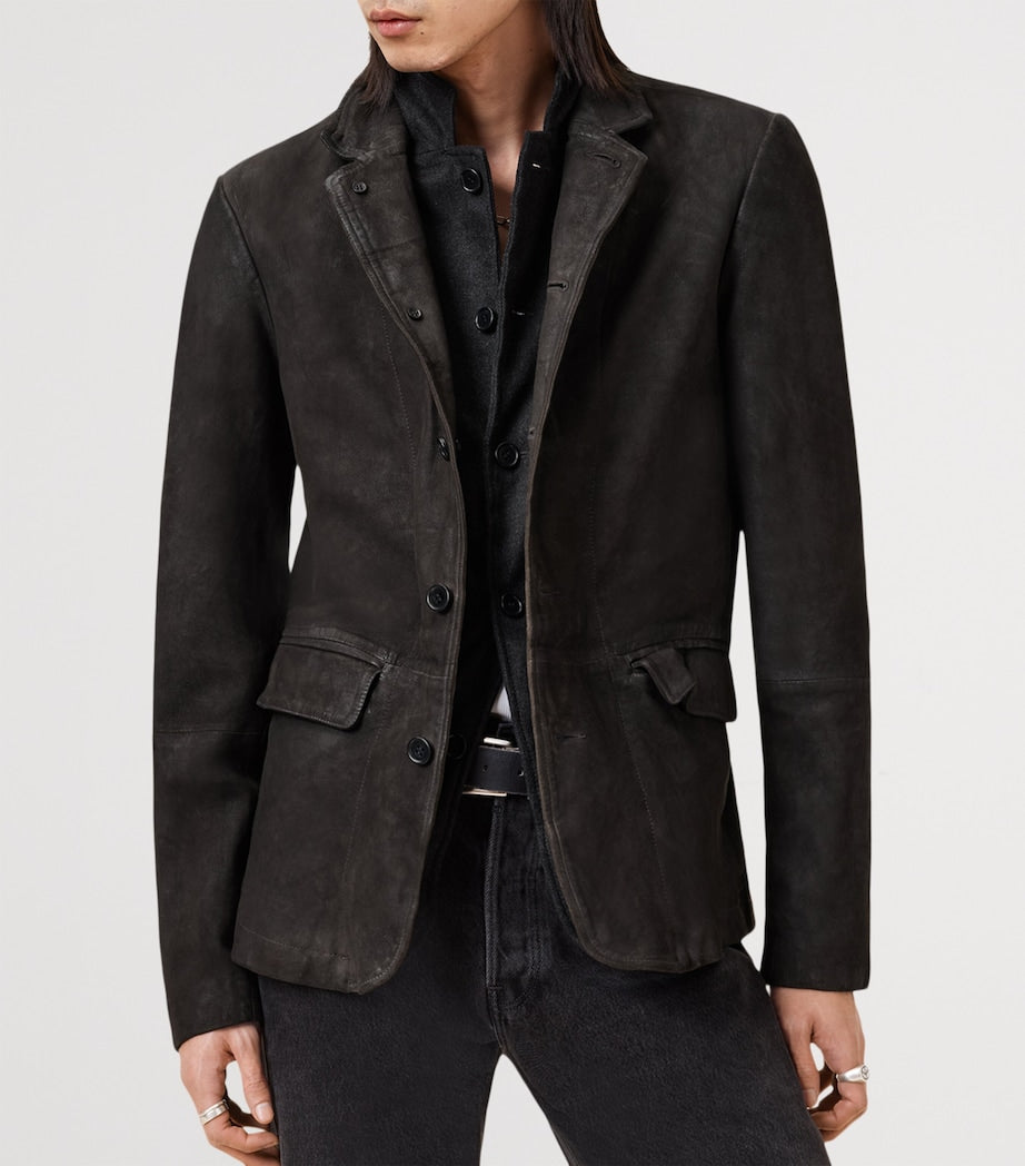 Leather Survey Blazer ANTHRACITE GREY