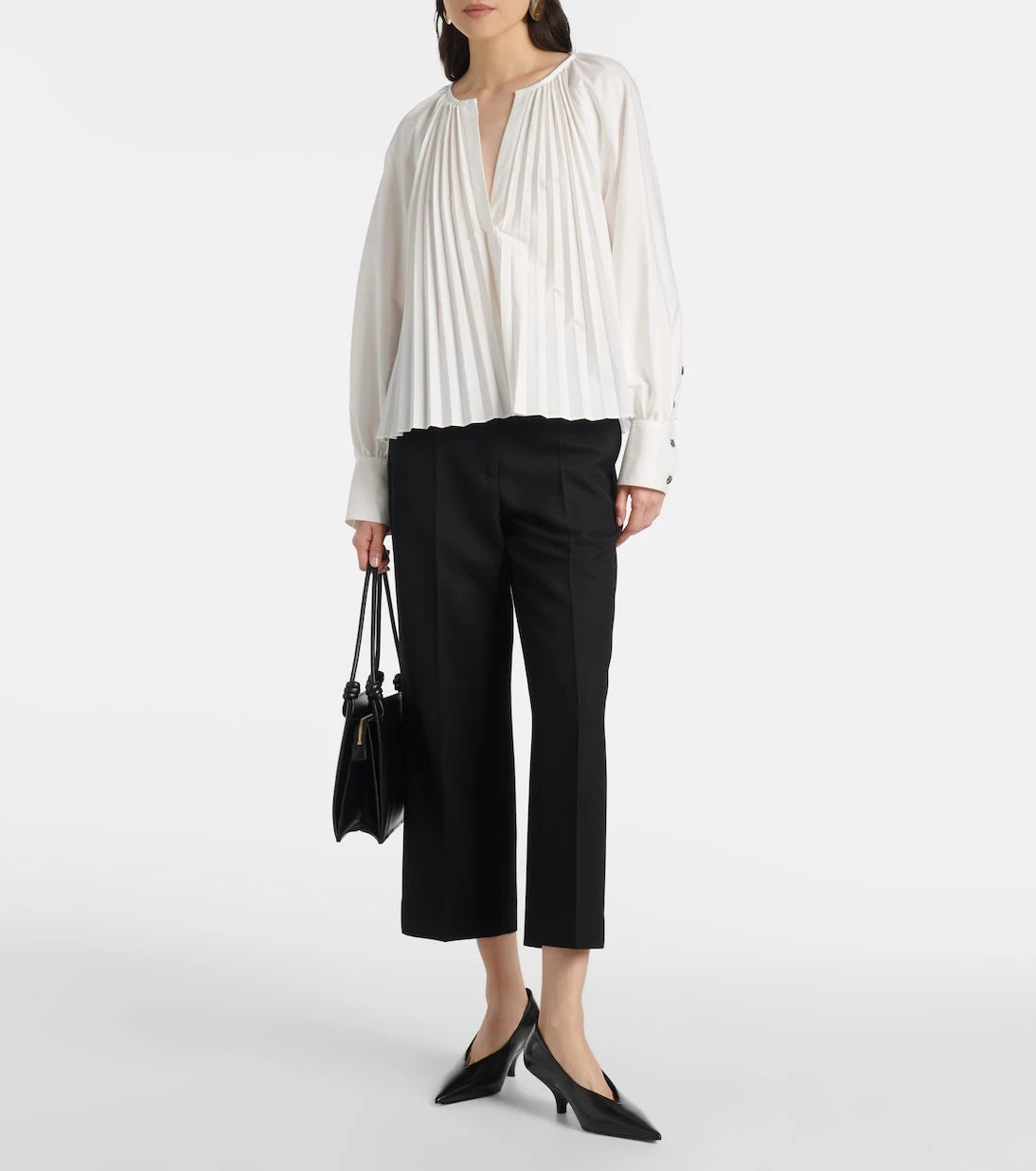 Proenza Schouler - بلوزة مونيكا بوبلين من مزيج القطن
