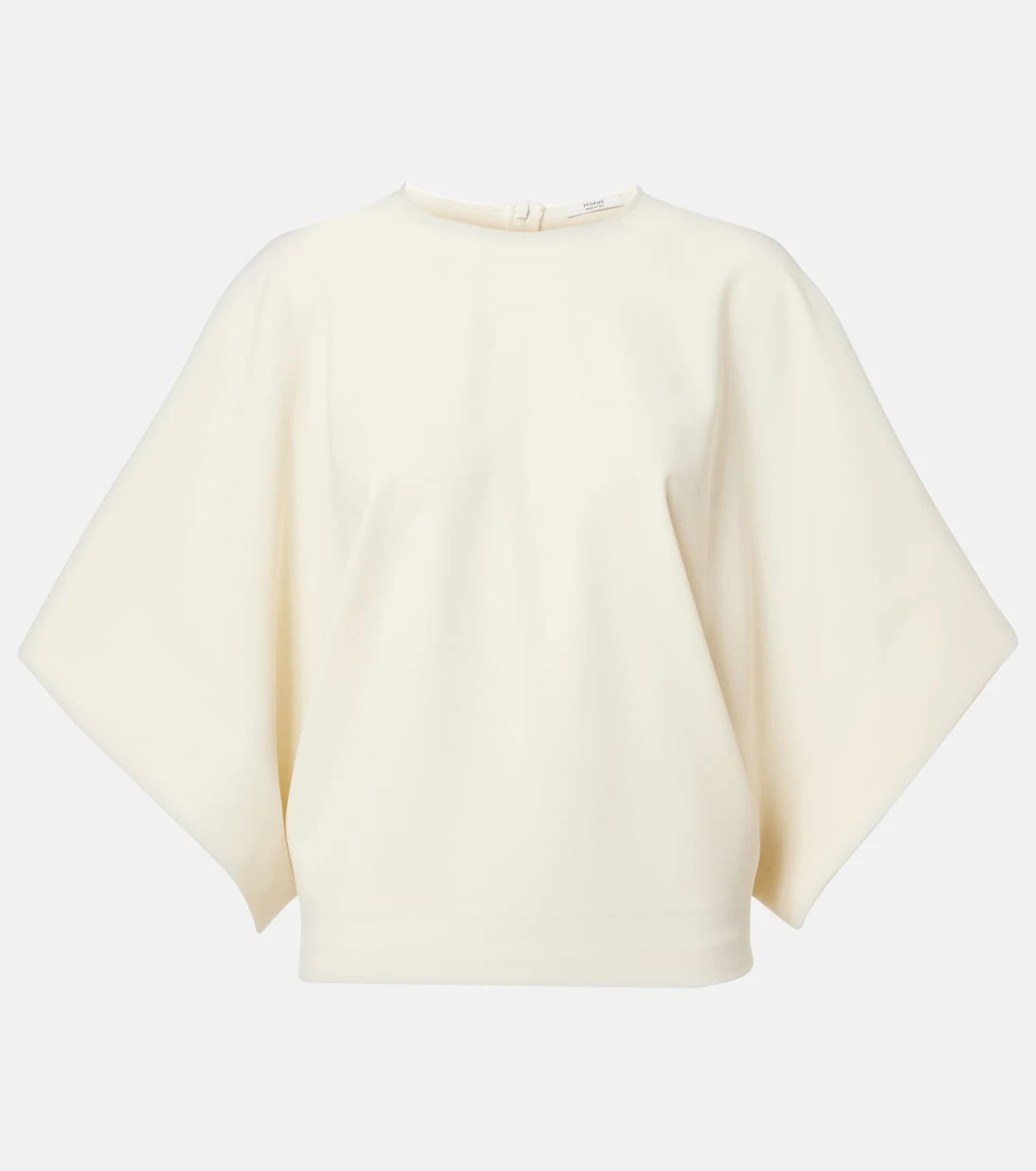 Fforme - Tenley draped wool-blend crêpe top