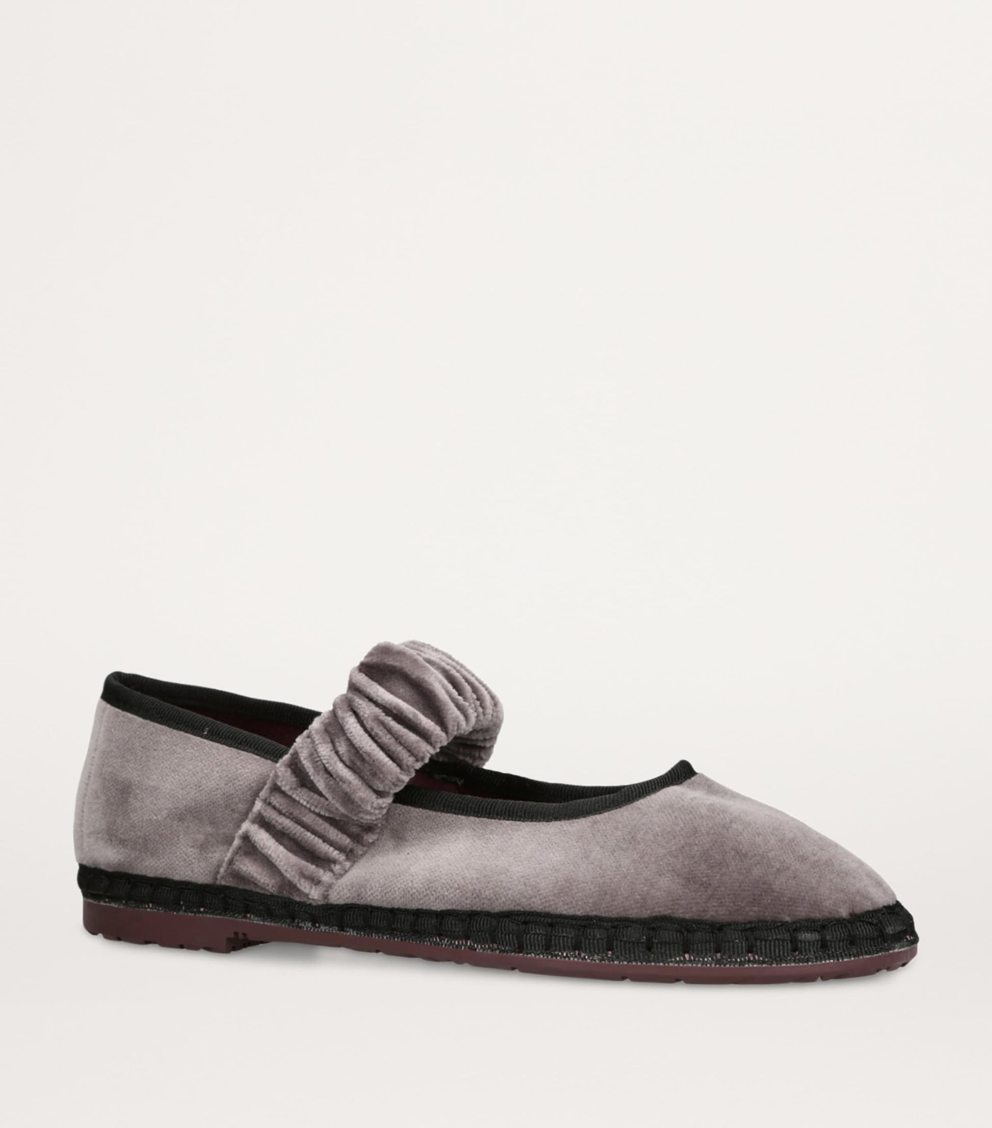 Flabelus Grey Velvet Mafalda Espadrilles
