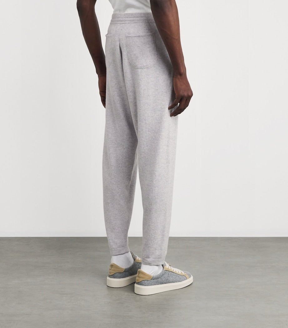 Eleventy Grey Cashmere Cuffed Sweatpants