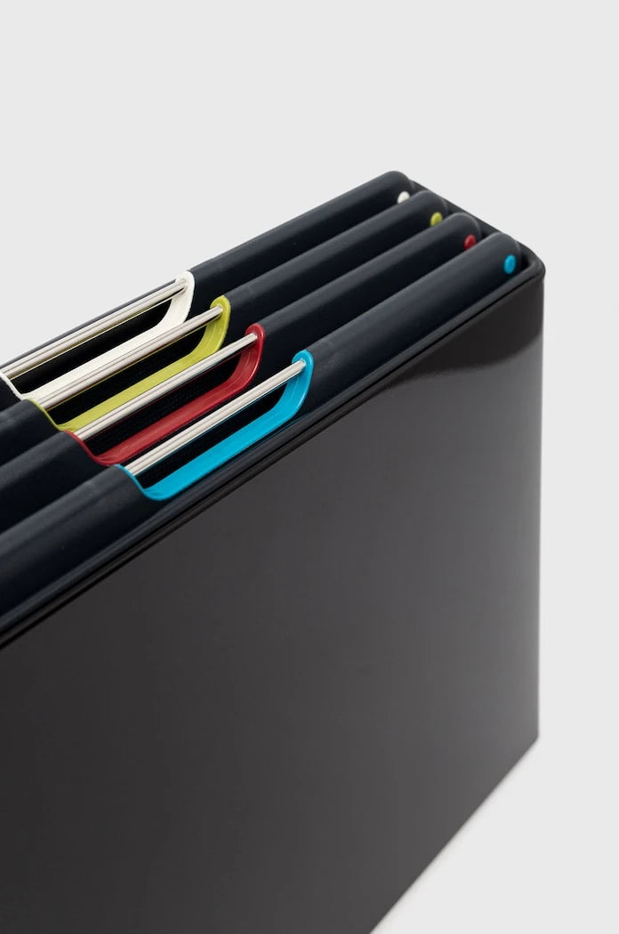 Organizatörlü kesme tahtası seti Carbon Folio Steel (5 parça)