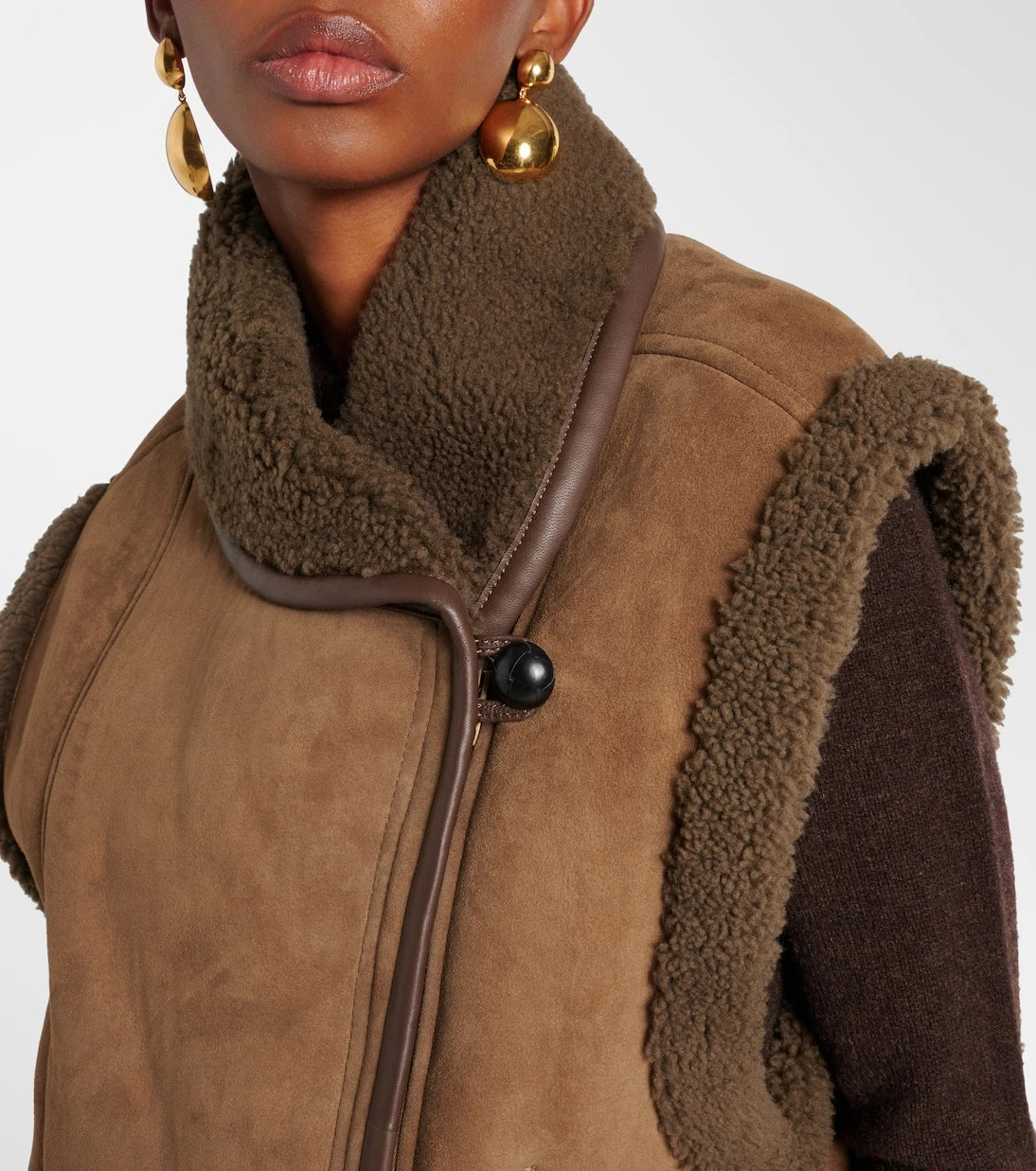 Isabel Marant - Alime shearling-trimmed suede vest