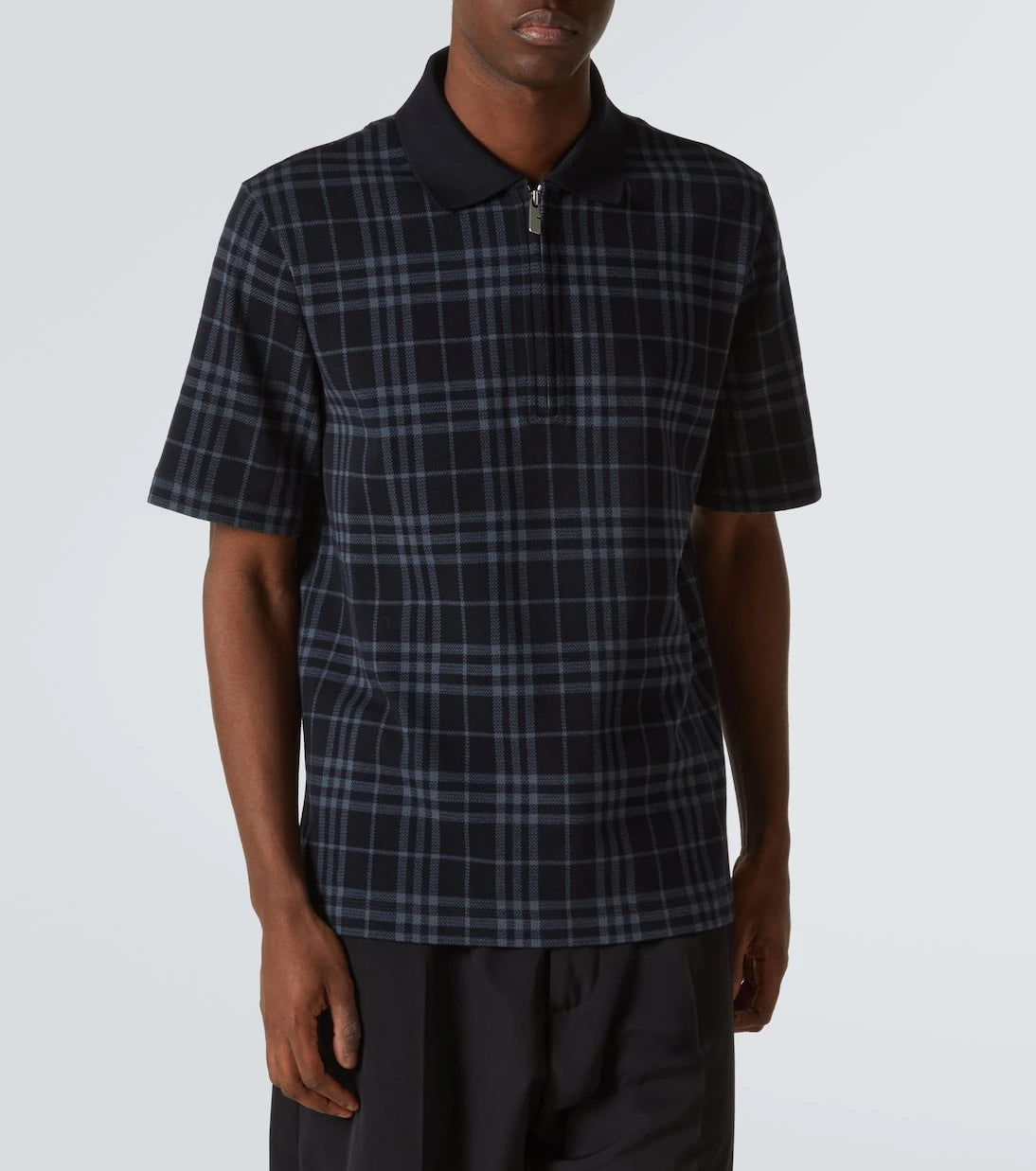 Burberry - Burberry Check cotton-blend polo shirt