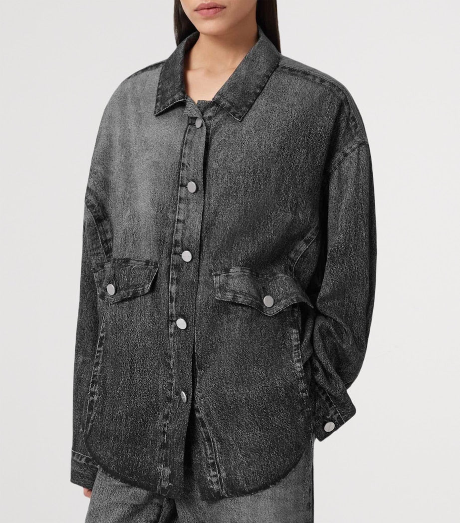 Oversized Illusion Print Hettie Overshirt