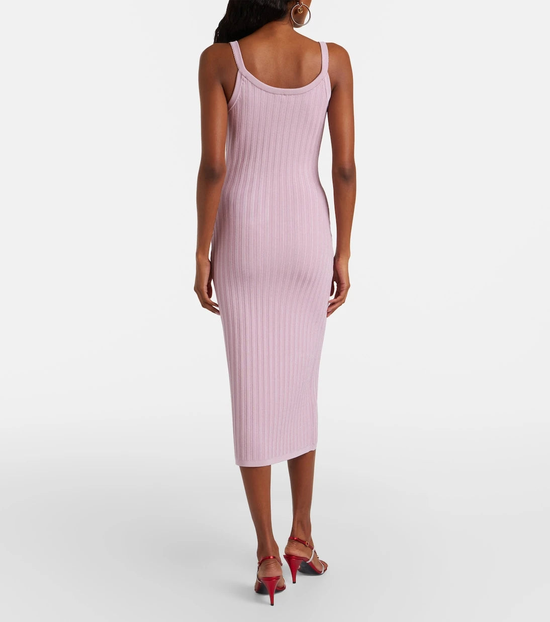 Versace - Medusa ribbed-knit midi dress