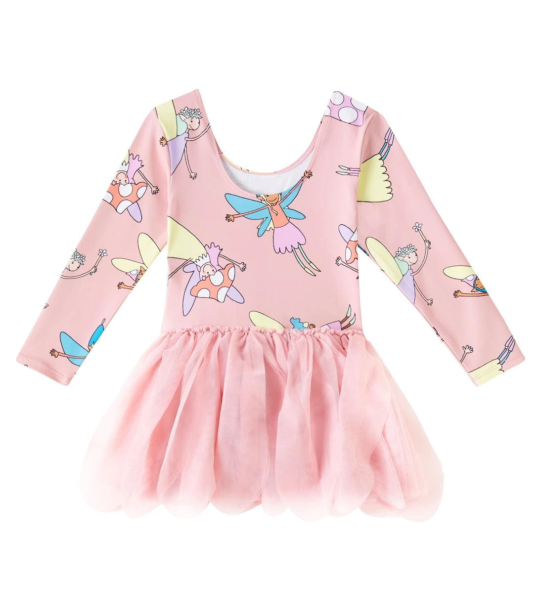 Stella McCartney Kids - Printed tulle and jersey dress