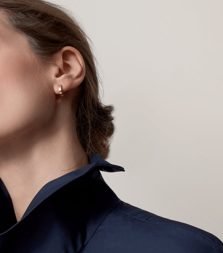 Yellow Gold LOVE Hoop Earrings