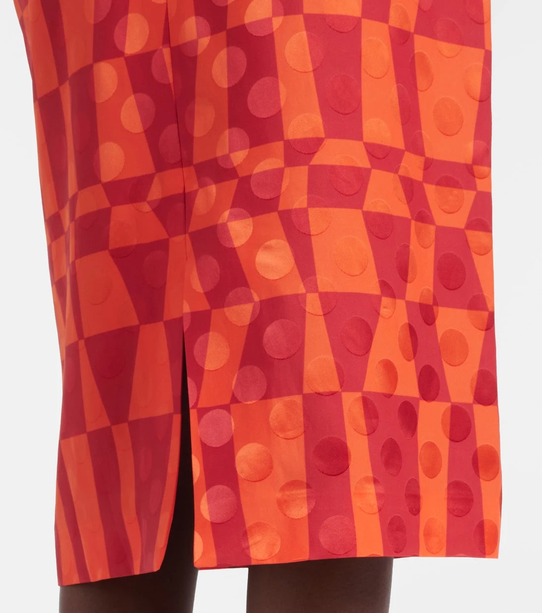 Dries Van Noten - Satin jacquard midi skirt