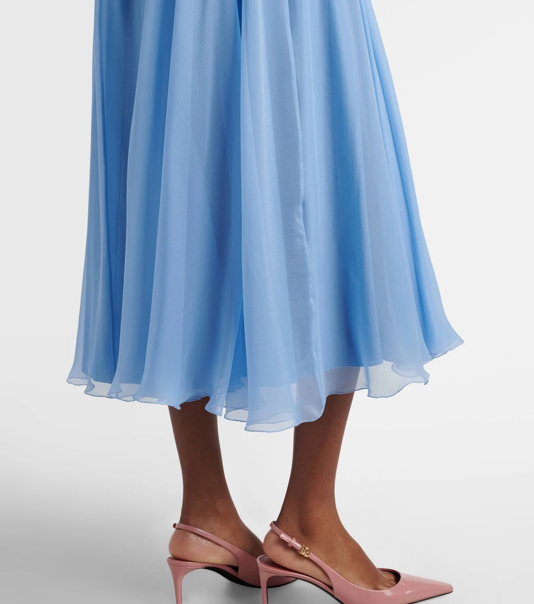 Dolce&Gabbana - Silk chiffon midi skirt