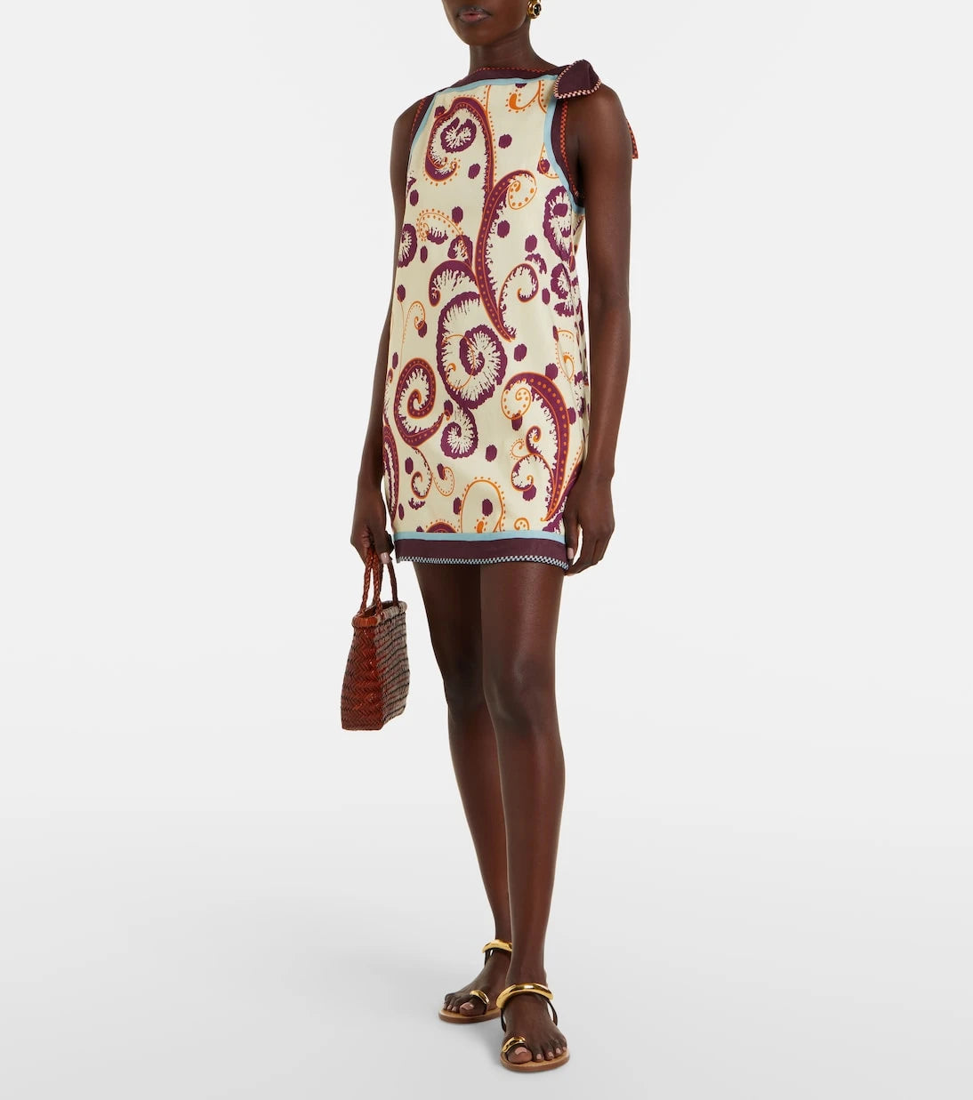 Alémais - Wilson printed linen and silk minidress