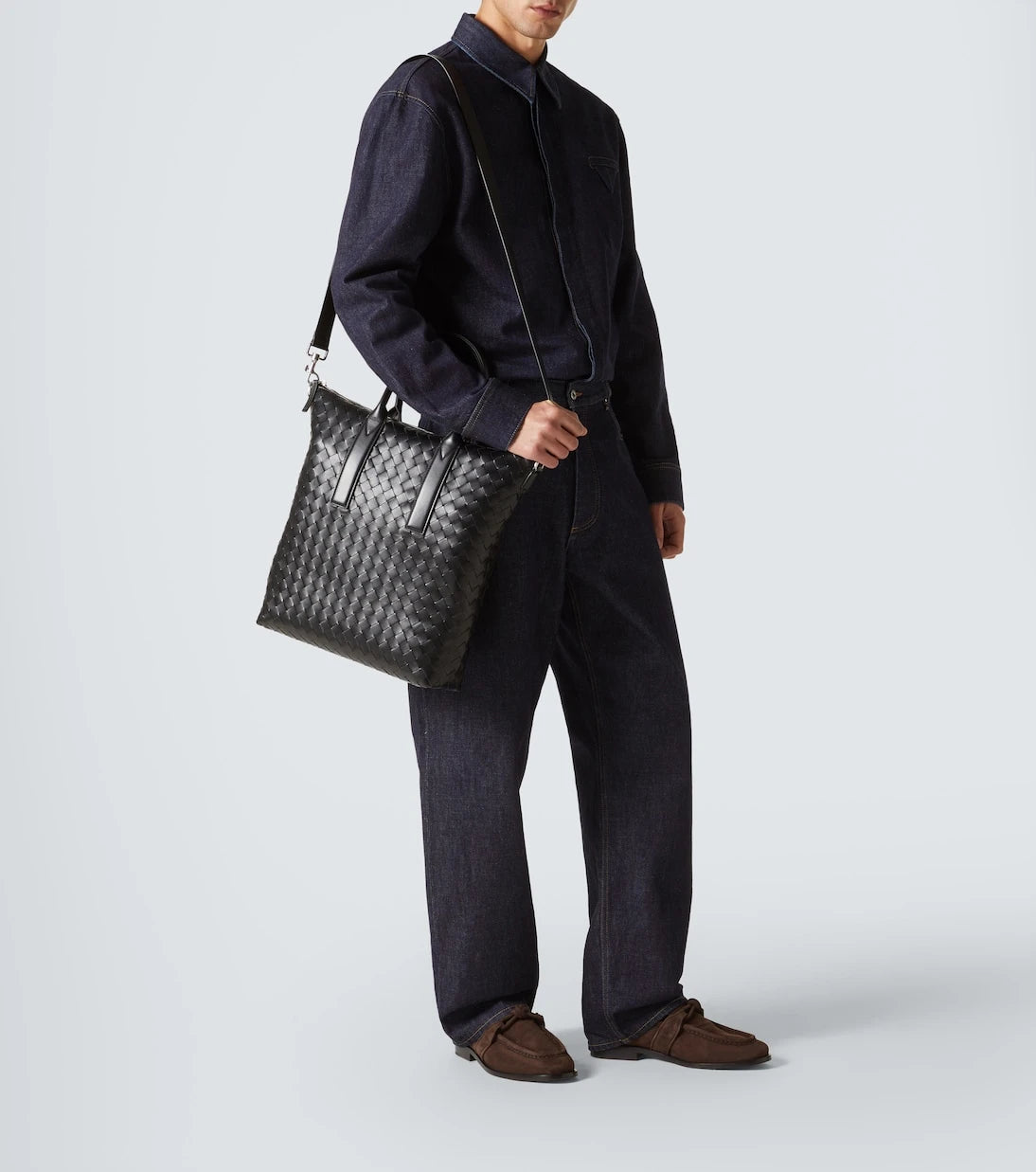 Bottega Veneta - حقيبة يد كلاسيكية من جلد إنترتشياتو