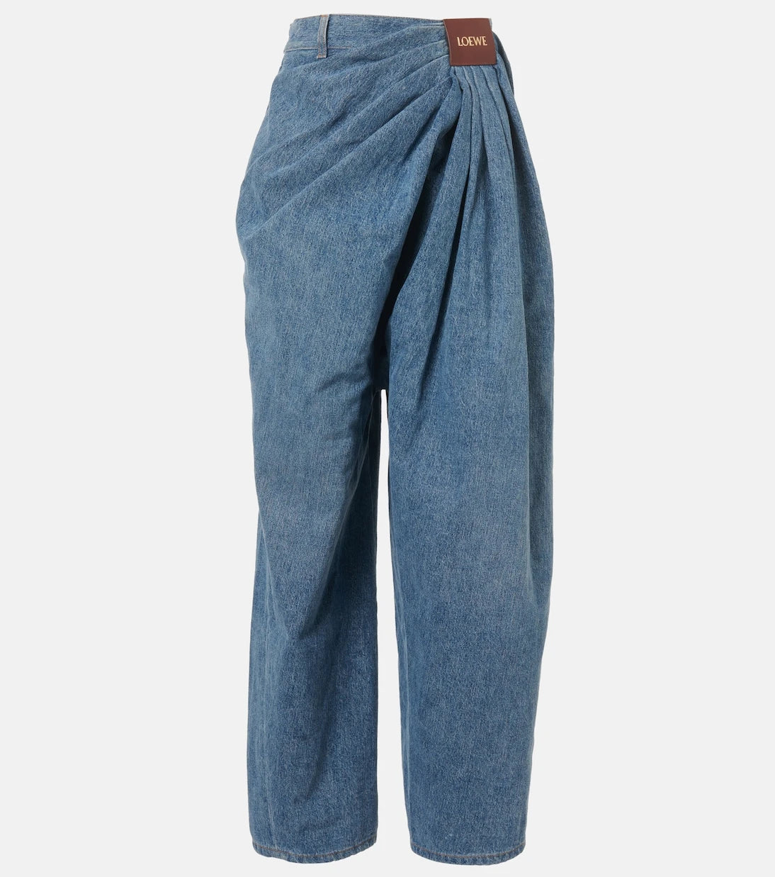 Loewe - Draped wide-leg jeans