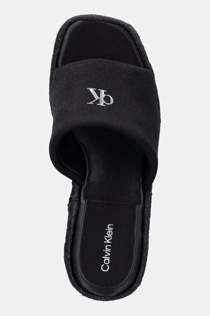 Calvin Klein kadın WEDGE ESPAD 70 CANVAS MG terlik