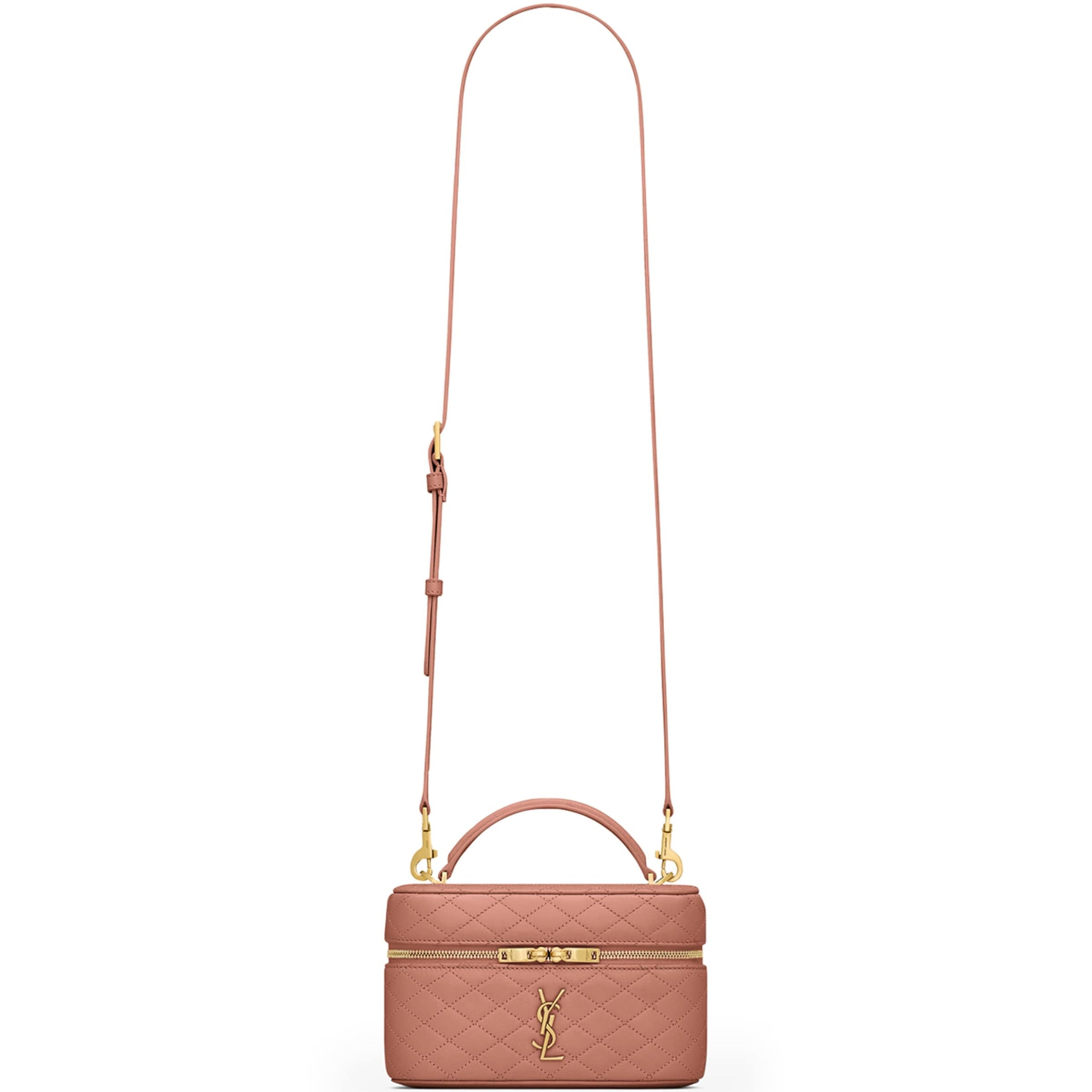 Saint Laurent Pink Lambskin Gaby Vanity Bag