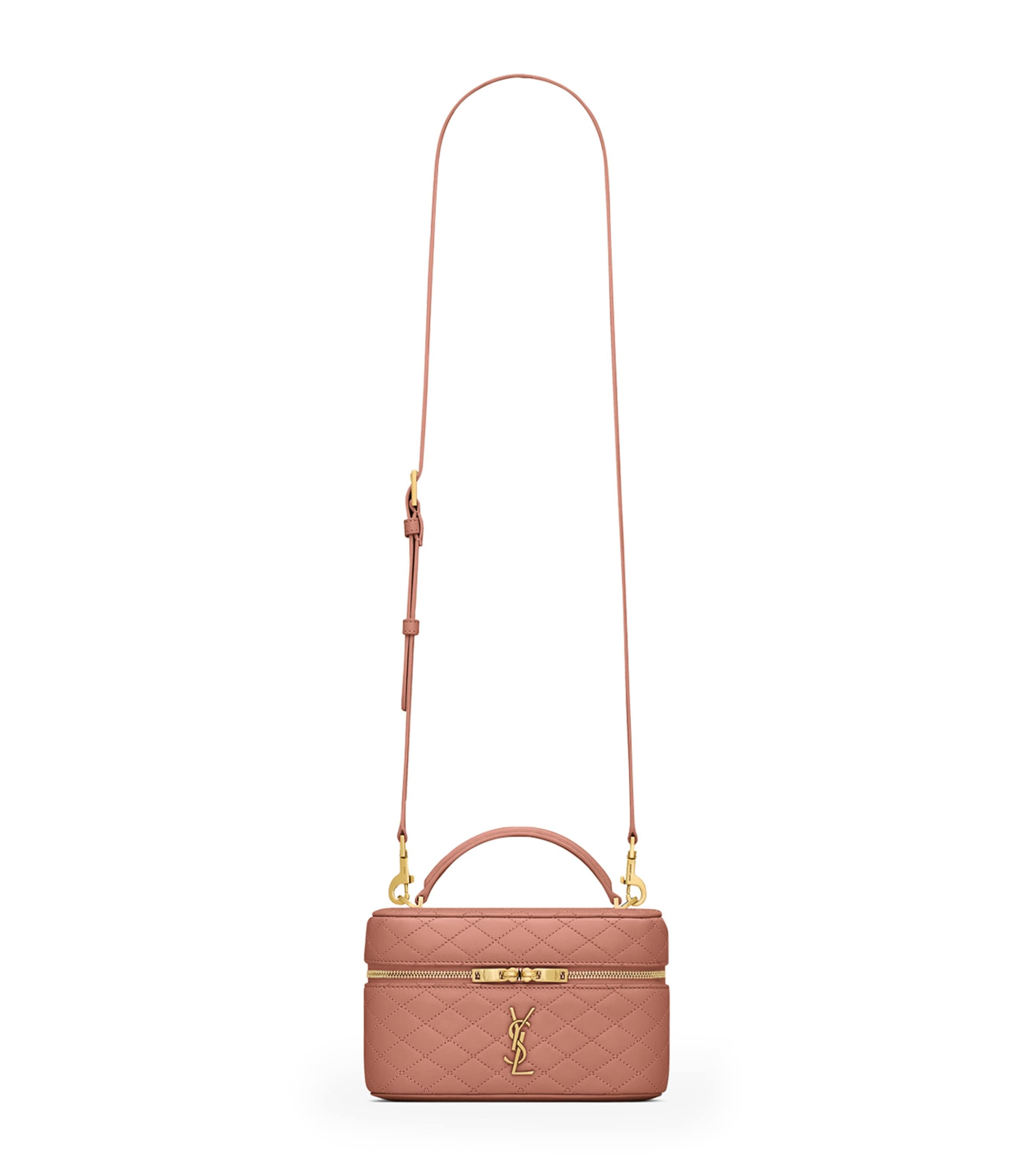 Saint Laurent Pink Lambskin Gaby Vanity Bag